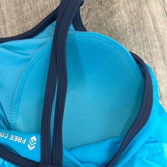 Women’s Free Country Small Tankini Padded Cup Swim Swimwear Tank Top Blouson NWT - Picture 7 of 11